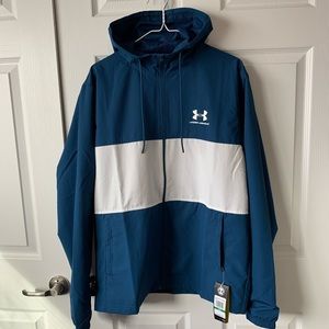 NWT Under Armour Colorblocked Hooded Windbreaker